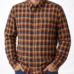 Marmot Fairfax Flannel Shirt Men’s XXL Plaid Midweight Copper Plaid Casual 2XL